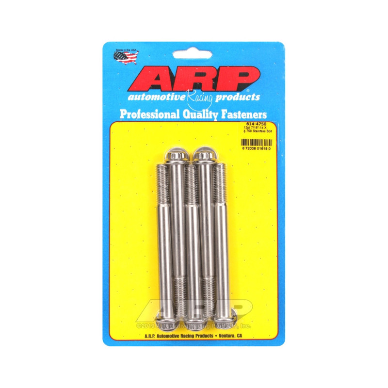 Set de șuruburi și piulițe universale ARP 7/16-14 – Oțel inoxidabil, 12 puncte x 5 - ARP-614-4750 - 614-4750 - 3666618191317